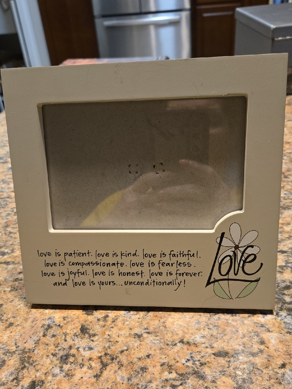 Love Sentiment Cream Photo Frame - Decorative Home Accent
